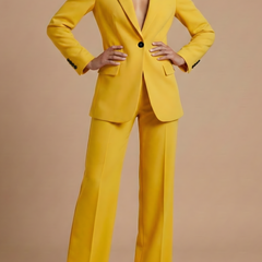 Women's Elegant Blazer and Wide Leg Trousers | Chic Tailored Two-Piece Suit Set 5