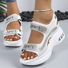 Women's Elegant Crystal-Embellished Orthopedic Platform Sandals | Chic Comfort Footwear 3