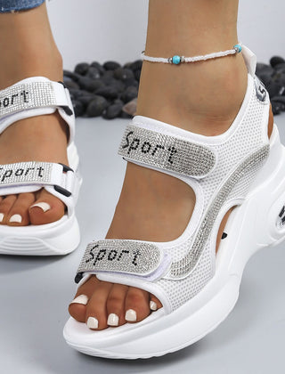 Women's Elegant Crystal-Embellished Orthopedic Platform Sandals | Chic Comfort Footwear 3