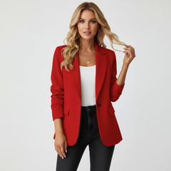 Women's Elegant Fitted Blazer | Classy Lightweight Office Jacket 0