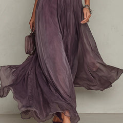 Women's Elegant Lace Trim Maxi Dress | Flattering Gathered Waist Formal Gown 4
