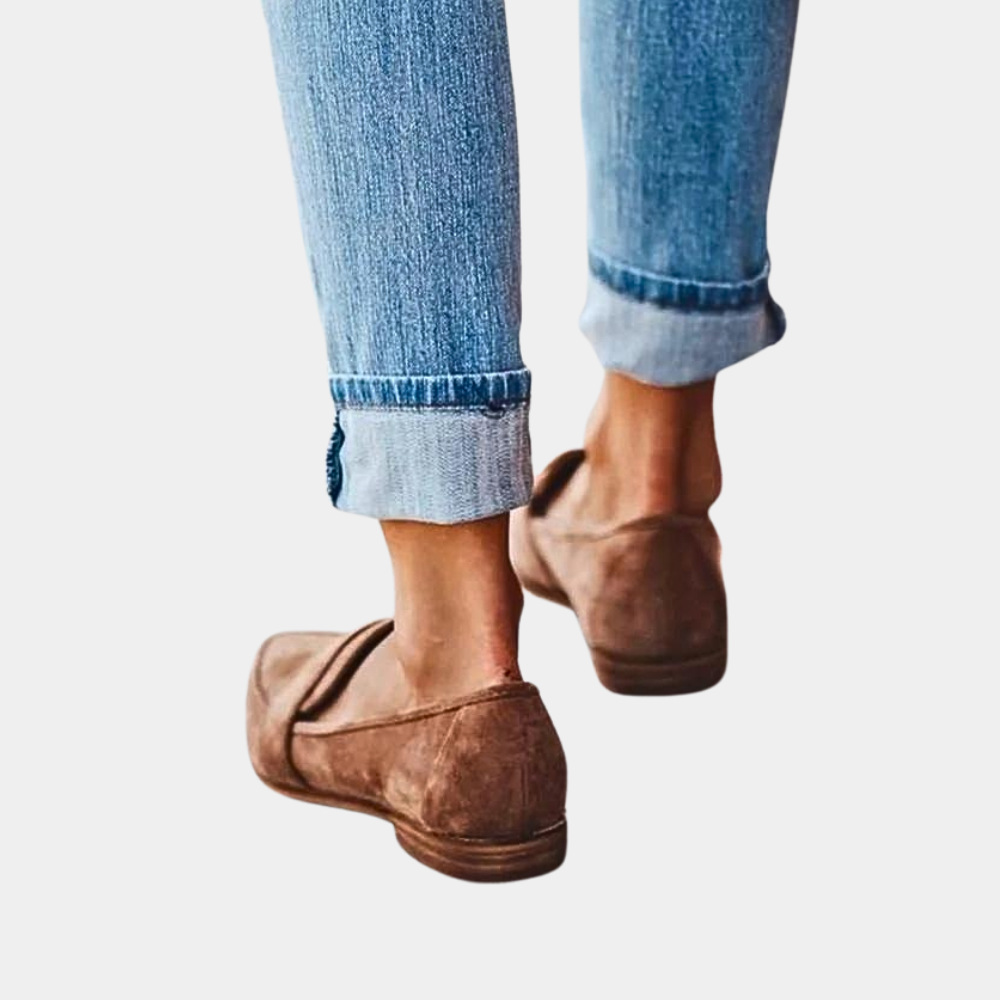Women's Elegant Leather Loafers | Chic Pointed Toe Slip-On Flats 2