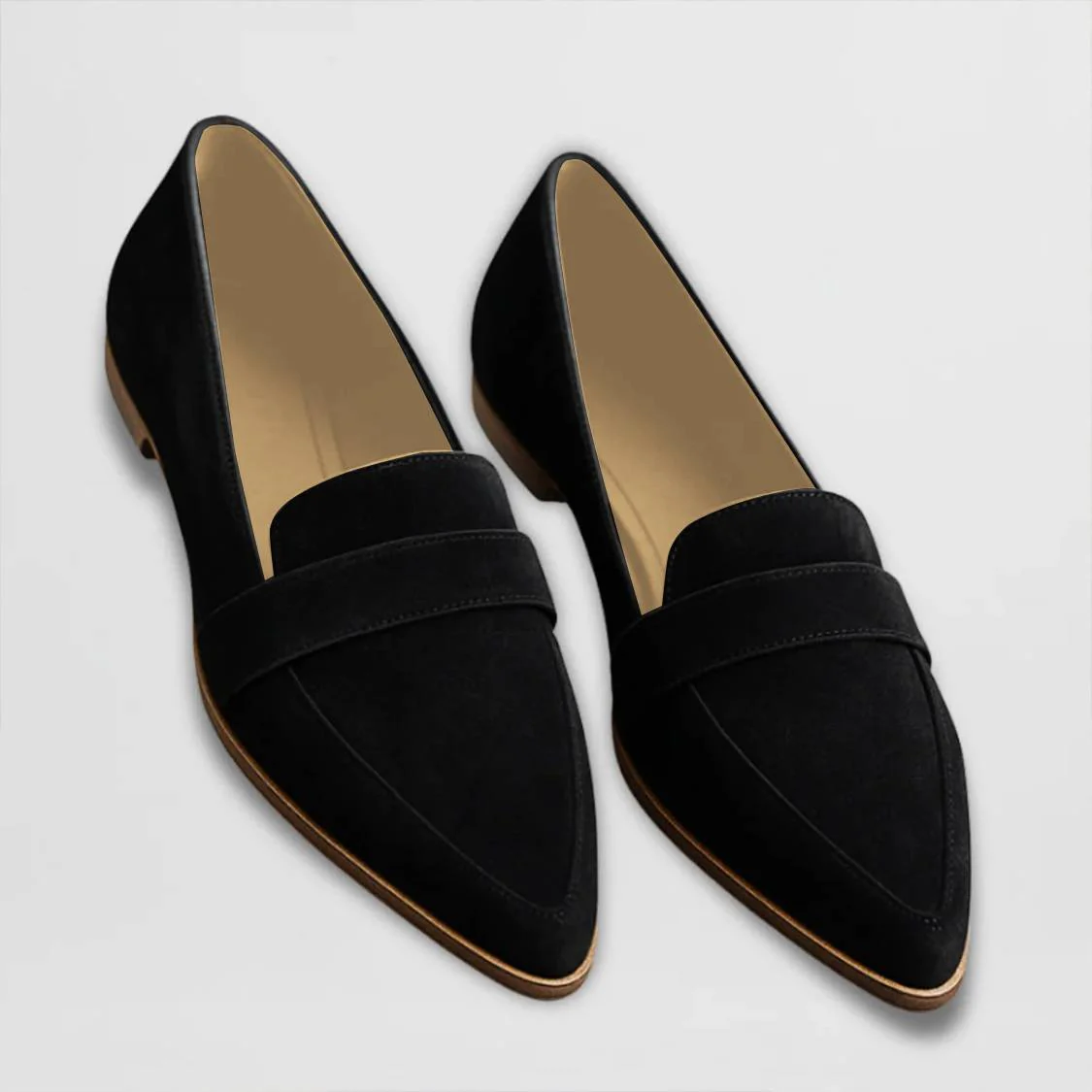 Women's Elegant Leather Loafers | Chic Pointed Toe Slip-On Flats 4