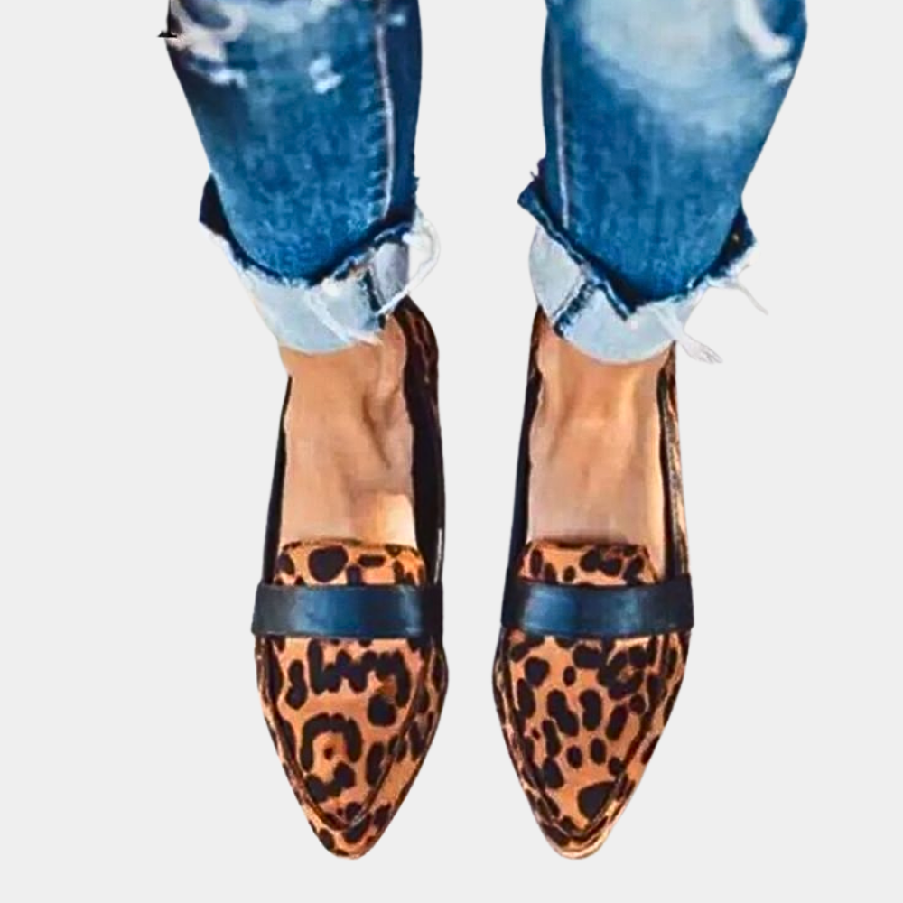 Women's Elegant Leather Loafers | Chic Pointed Toe Slip-On Flats 5