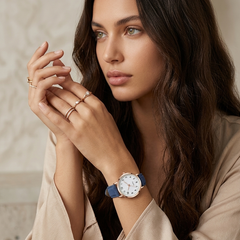 Women's Elegant Leather Watch | Rose Gold Minimalist Timepiece 7