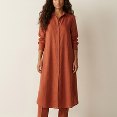 Women's Elegant Linen Two-Piece Set | Stylish Long Blouse and Wide Trousers 6