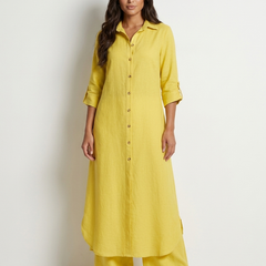 Women's Elegant Linen Two-Piece Set | Stylish Long Blouse and Wide Trousers 7