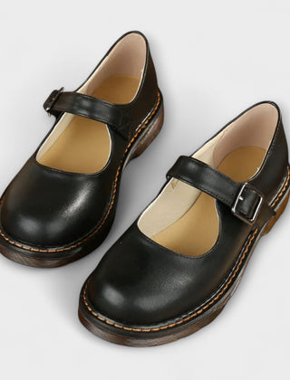 Women's Elegant Mary Jane Shoes | Classic Flat Sole with Buckle Strap 2