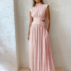 Women's Elegant Maxi Dress | Sophisticated Sleeveless Summer Dress with Cut-Out Accents 2