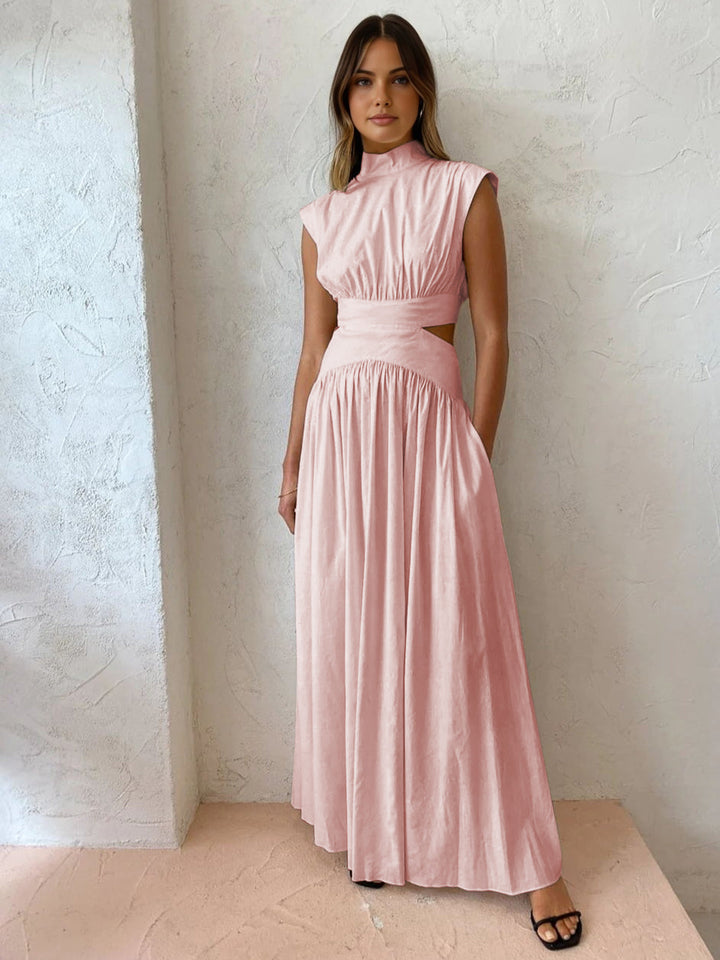 Women's Elegant Maxi Dress | Sophisticated Sleeveless Summer Dress with Cut-Out Accents 2