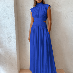Women's Elegant Maxi Dress | Sophisticated Sleeveless Summer Dress with Cut-Out Accents 4