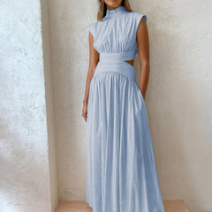 Women's Elegant Maxi Dress | Sophisticated Sleeveless Summer Dress with Cut-Out Accents 5