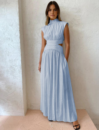 Women's Elegant Maxi Dress | Sophisticated Sleeveless Summer Dress with Cut-Out Accents 5