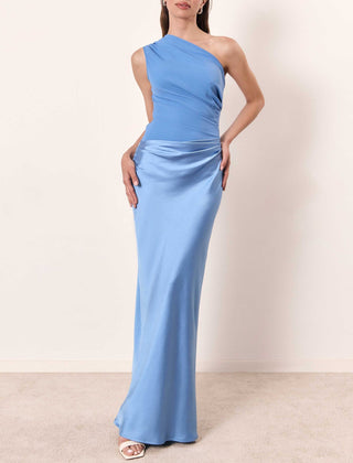 Women's Elegant Pleated Maxi Dress | One-Shoulder Formal Gown 2