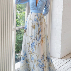 Women's Elegant Printed Maxi Dress | Flattering Flowing Summer Occasionwear 2