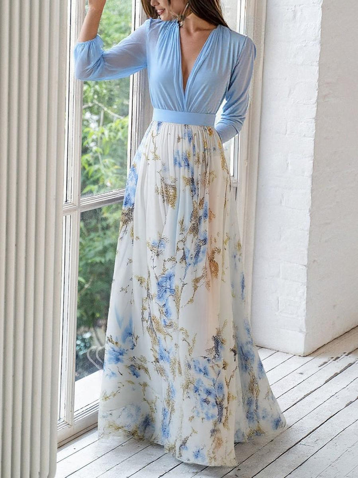 Women's Elegant Printed Maxi Dress | Flattering Flowing Summer Occasionwear 2