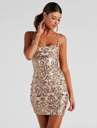 Women's Elegant Sequin Mini Dress | Glamorous Off-Shoulder Cocktail Dress 2