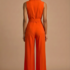 Women's Elegant Sleeveless Jumpsuit | Chic Wide Leg Design with Adjustable Tie Waist 4