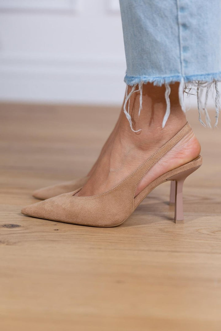 Women's Elegant Slingback Heels | Chic Open Black Pumps for All Occasions 1
