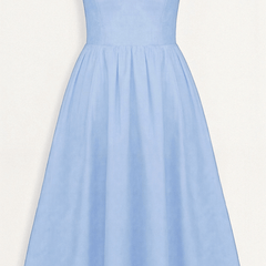 Women's Elegant Spaghetti Strap Midi Dress | Graceful A-Line Summer Cocktail Gown 7