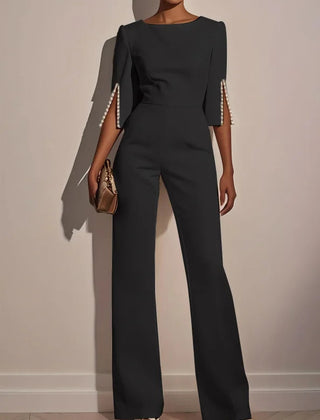 Women's Elegant Tailored Jumpsuit | Sophisticated Wide Leg Evening Outfit 2
