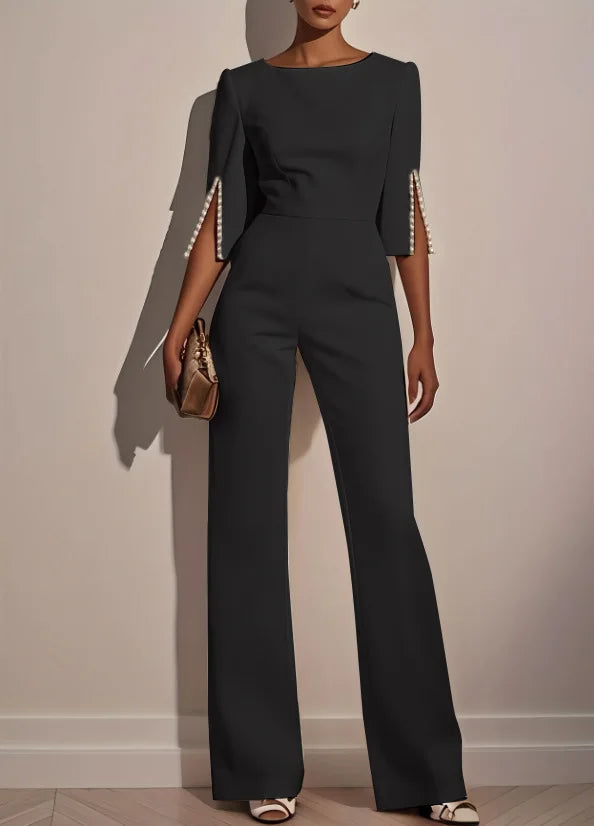 Women's Elegant Tailored Jumpsuit | Sophisticated Wide Leg Evening Outfit 2