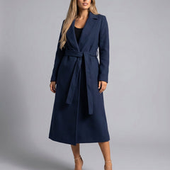 Women's Elegant Wool-Blend Trench Coat | Timeless Long Winter Outerwear 3