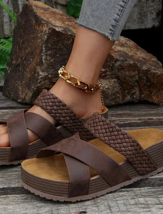 Women's Ergonomic Leather Sandals | Stylish Cushioned Summer Footwear 0