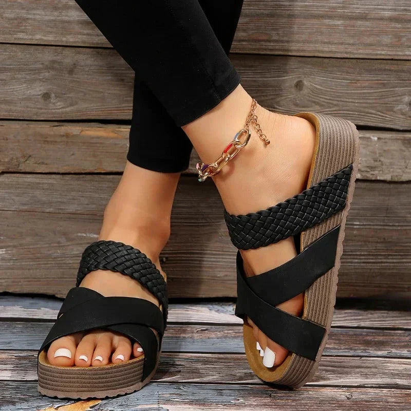 Women's Ergonomic Leather Sandals | Stylish Cushioned Summer Footwear 2