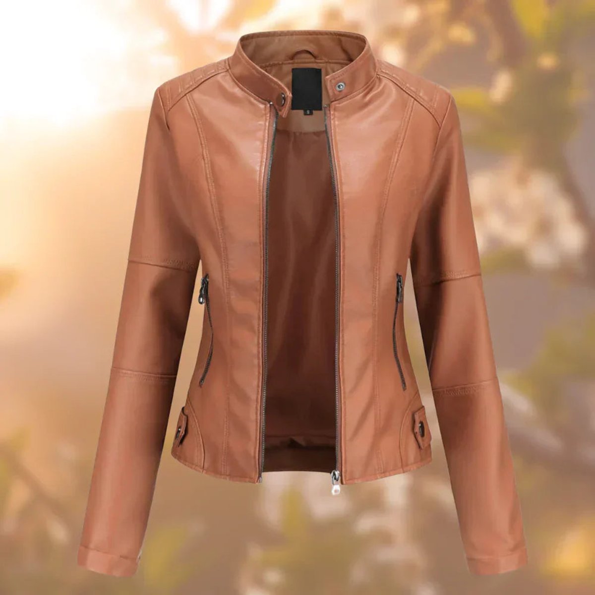 Women's Faux Leather Moto Jacket | Stylish Slim-Fit Outerwear for All Seasons 2