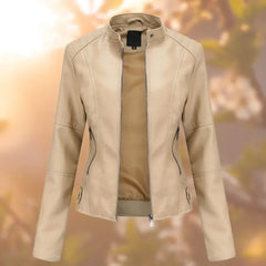 Women's Faux Leather Moto Jacket | Stylish Slim-Fit Outerwear for All Seasons 3