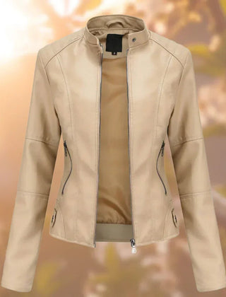 Women's Faux Leather Moto Jacket | Stylish Slim-Fit Outerwear for All Seasons 3