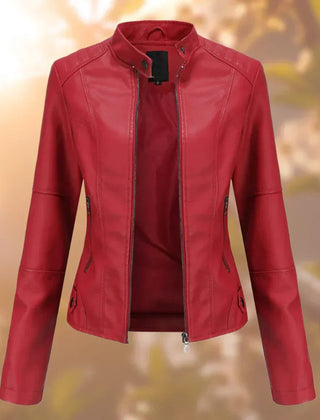 Women's Faux Leather Moto Jacket | Stylish Slim-Fit Outerwear for All Seasons 4