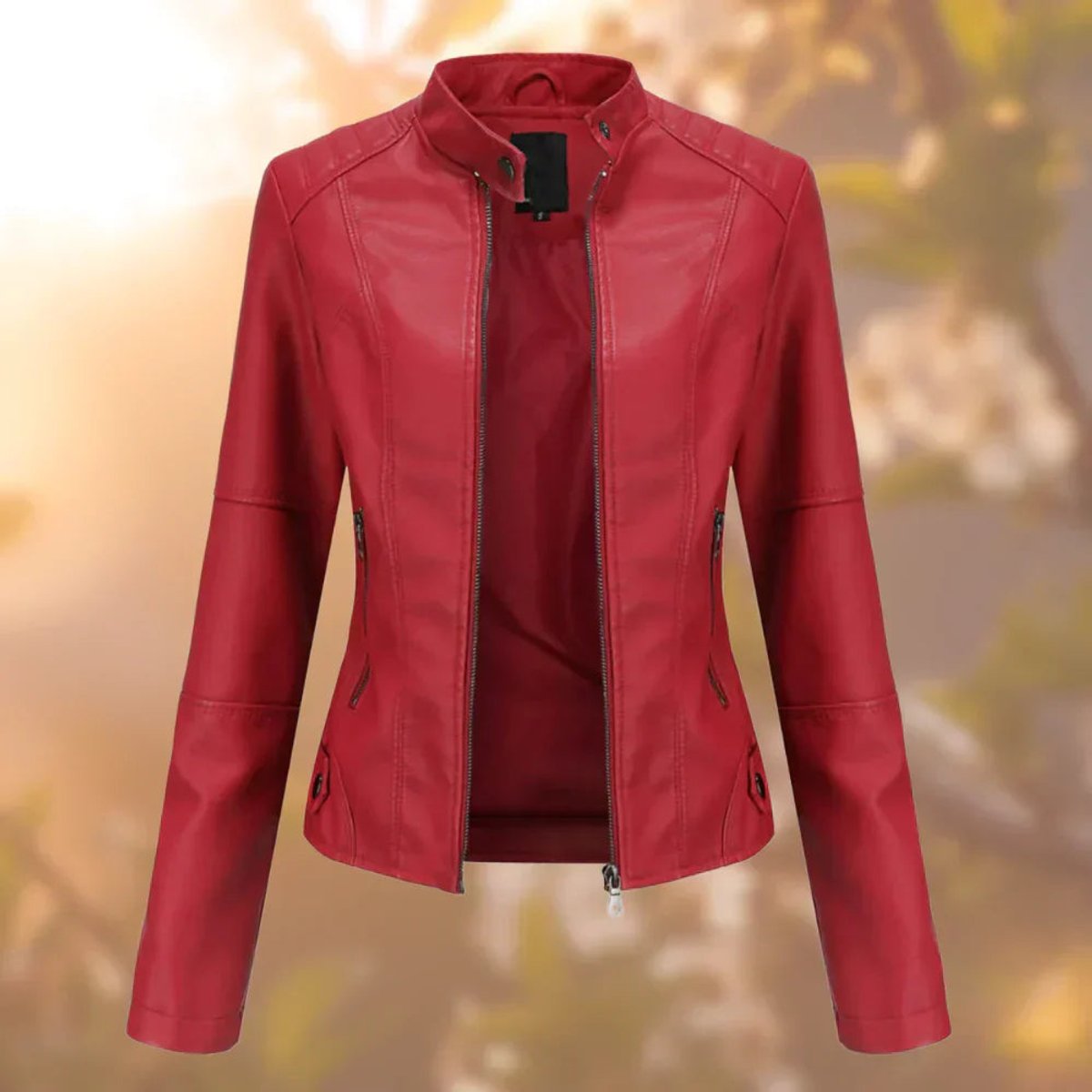 Women's Faux Leather Moto Jacket | Stylish Slim-Fit Outerwear for All Seasons 4