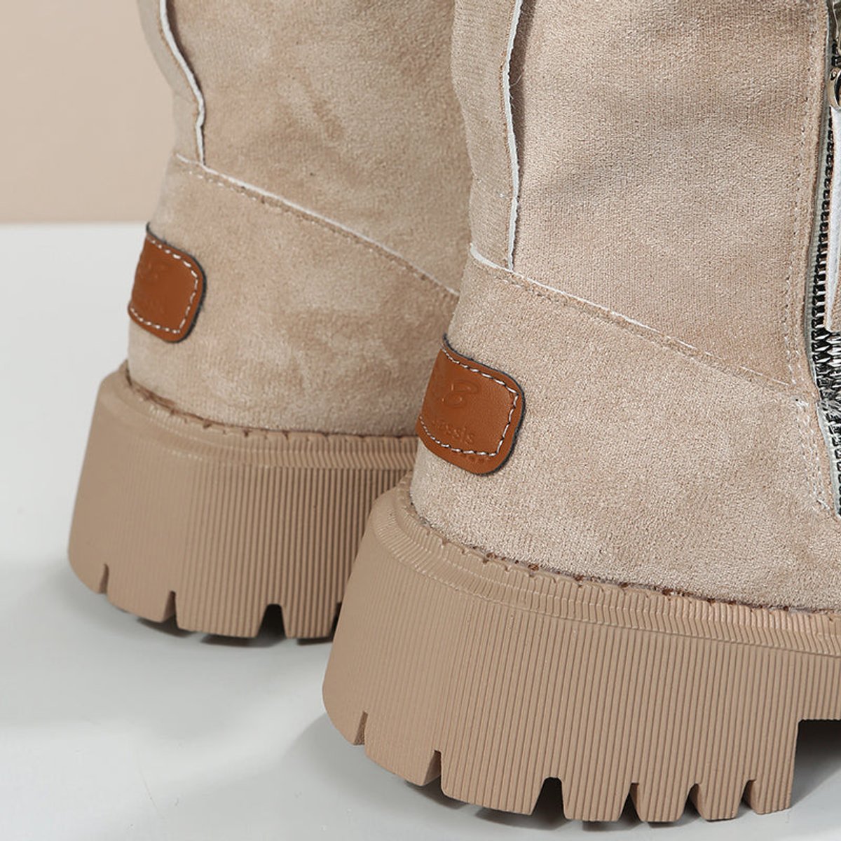 Women's Faux Suede Fleece-Lined Ankle Boots | Cozy Slip-On Winter Booties 4