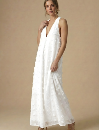 Women's Floral Appliqué Maxi Dress | Elegant Halter Backless Summer Gown 4