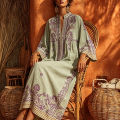 Women's Floral Embroidered Maxi Dress | Elegant Boho Summer Dress 3