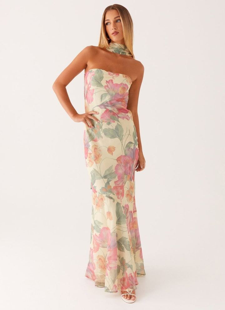 Women's Floral Maxi Dress | Elegant Sleeveless Summer Gown 4