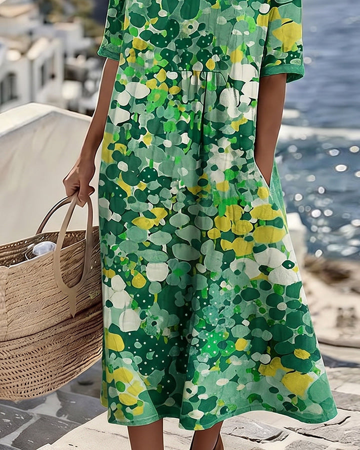Women's Floral Midi Dress | Lightweight Elegant Summer Dress 4