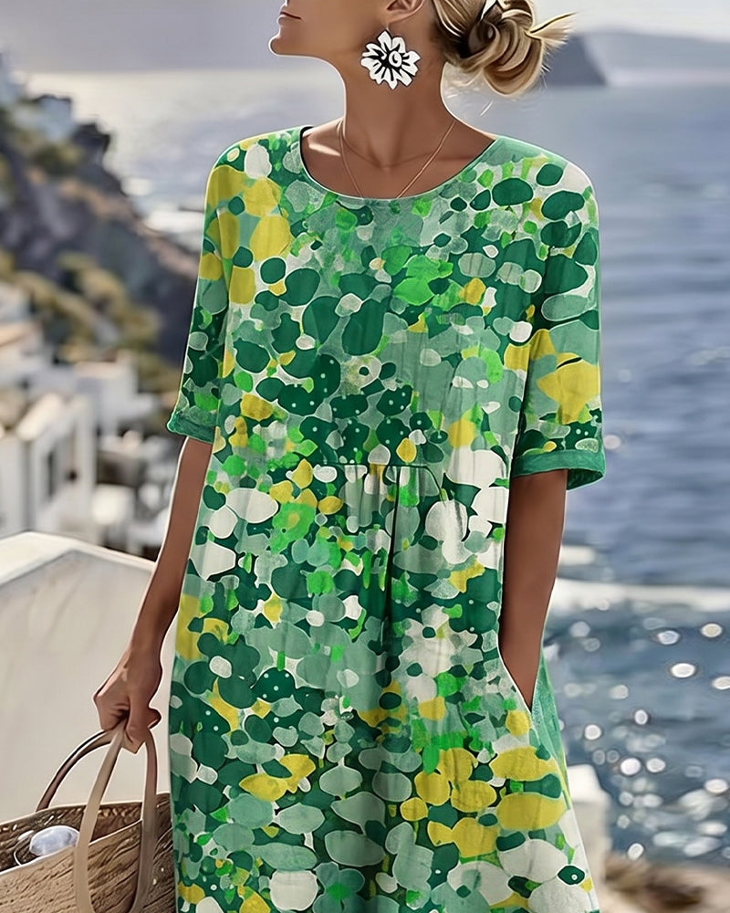 Women's Floral Midi Dress | Lightweight Elegant Summer Dress 5