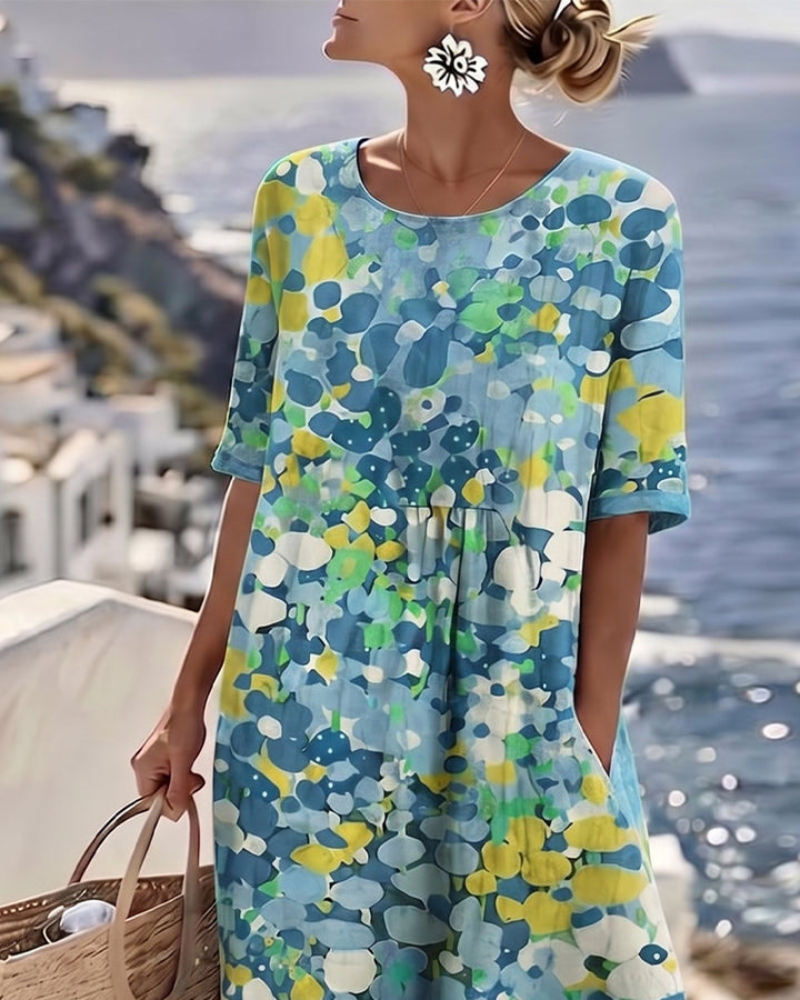 Women's Floral Midi Dress | Lightweight Elegant Summer Dress 8