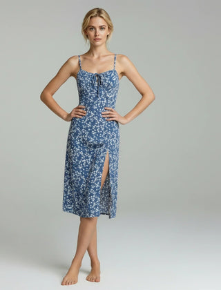 Women's Floral Print Midi Dress | Elegant Lightweight Summer Dress 1