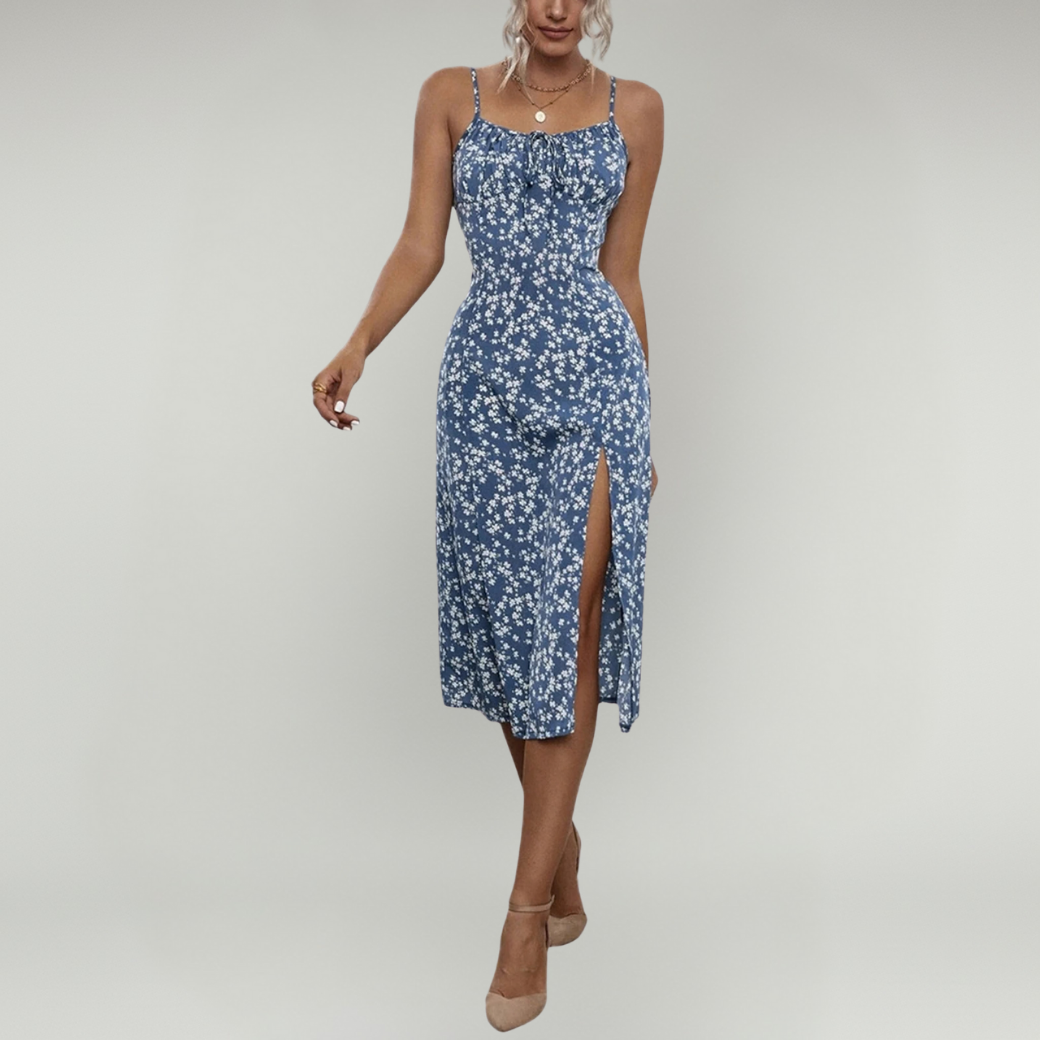 Women's Floral Print Midi Dress | Elegant Lightweight Summer Dress 2