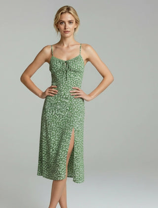 Women's Floral Print Midi Dress | Elegant Lightweight Summer Dress 3