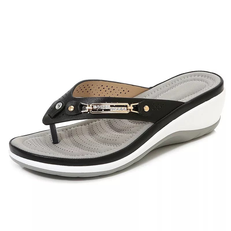 Women's Leather Arch Support Sandals | Comfortable Everyday Flip-Flops 2