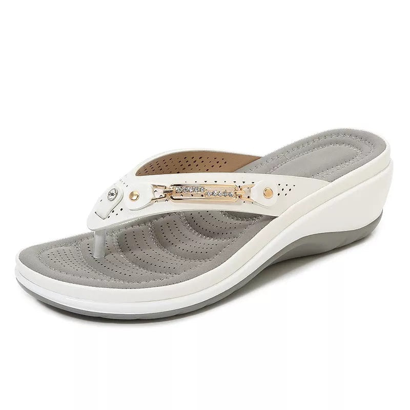 Women's Leather Arch Support Sandals | Comfortable Everyday Flip-Flops 3