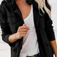 Women's Light Utility Jacket | Stylish Relaxed Fit Casual Outerwear 0