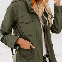 Women's Light Utility Jacket | Stylish Relaxed Fit Casual Outerwear 1