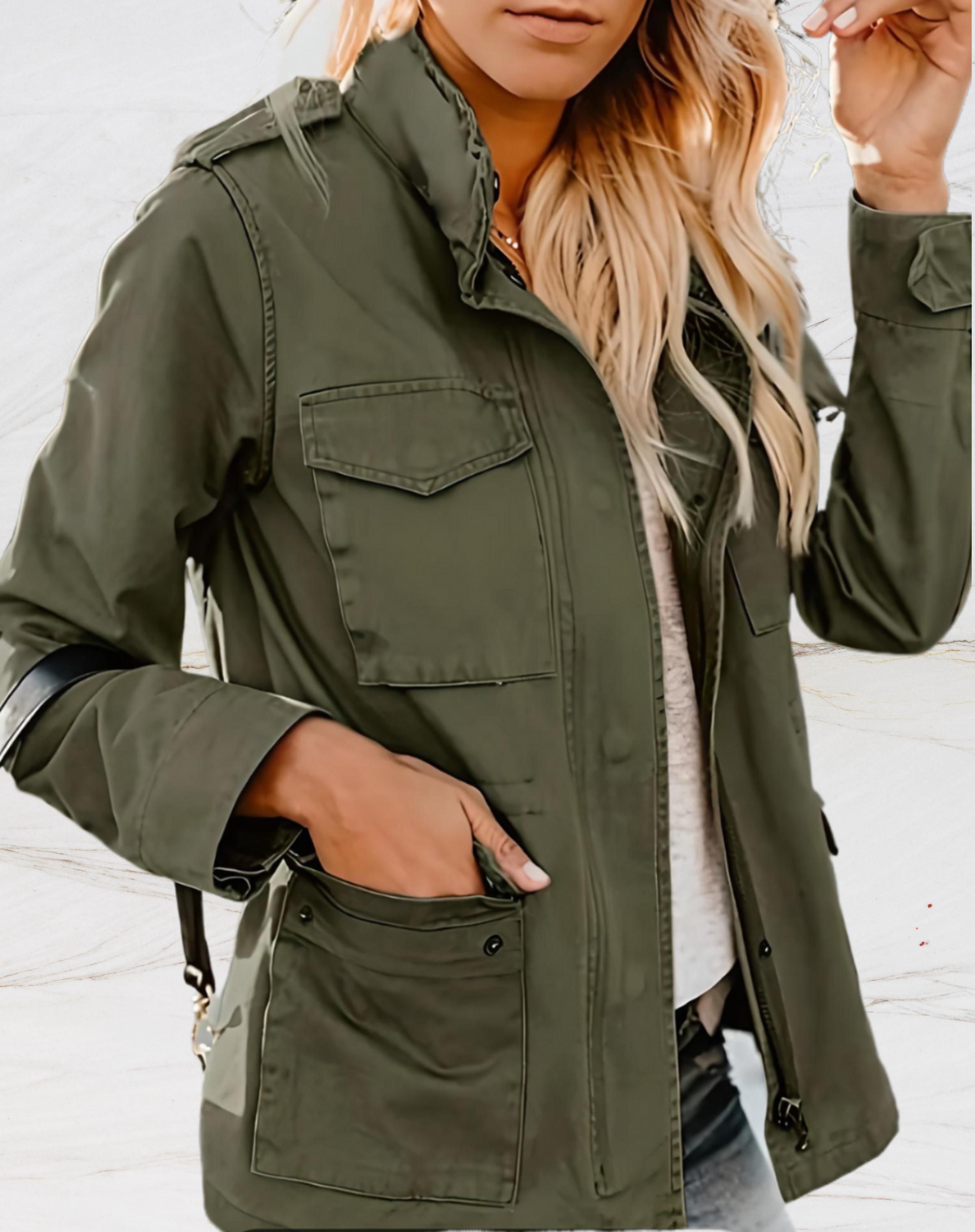 Women's Light Utility Jacket | Stylish Relaxed Fit Casual Outerwear 1