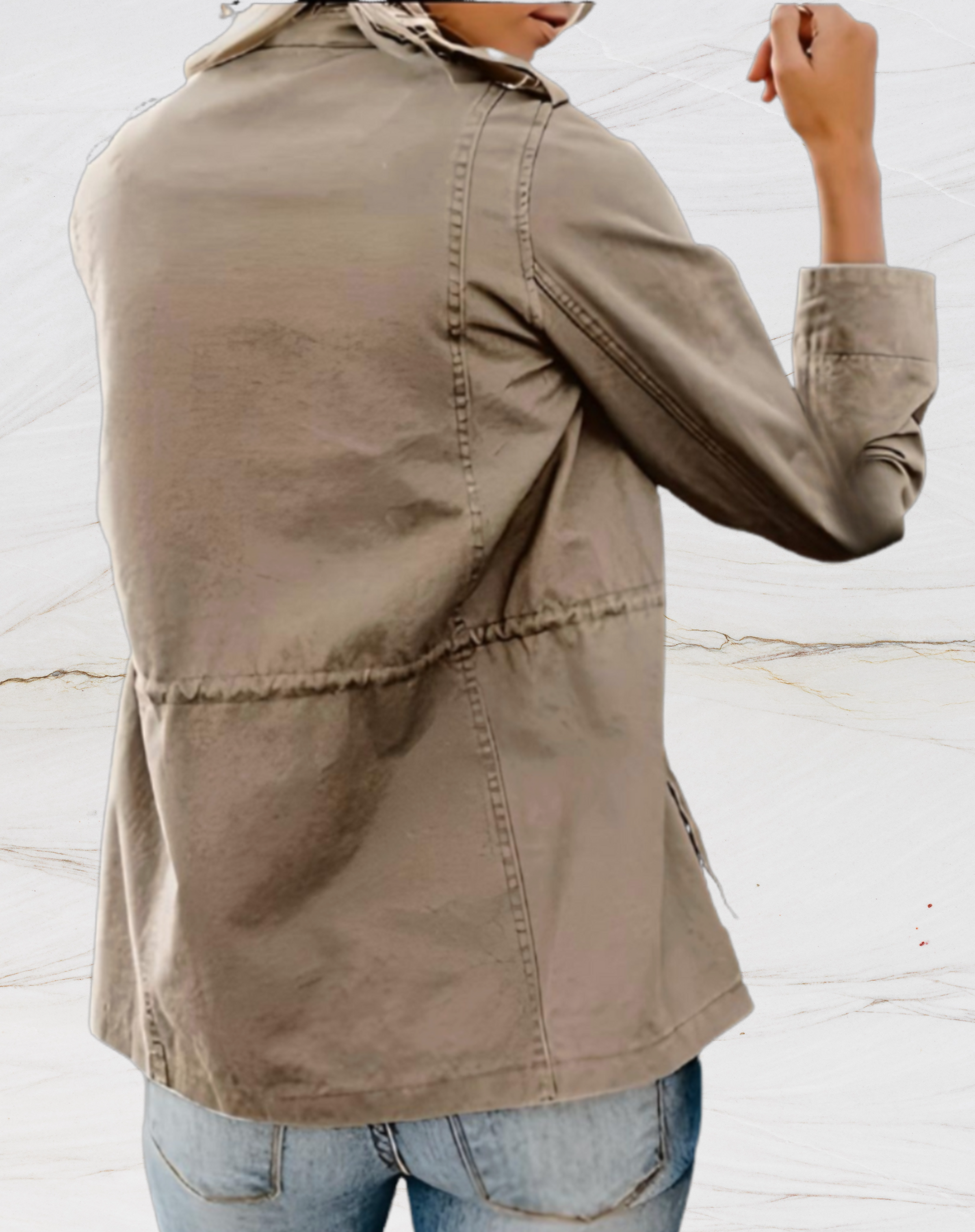 Women's Light Utility Jacket | Stylish Relaxed Fit Casual Outerwear 6
